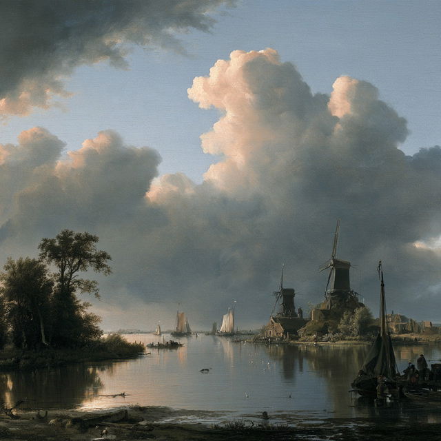 Salomon van Ruysdael style, Midjourney V8.2, render 1 of 4