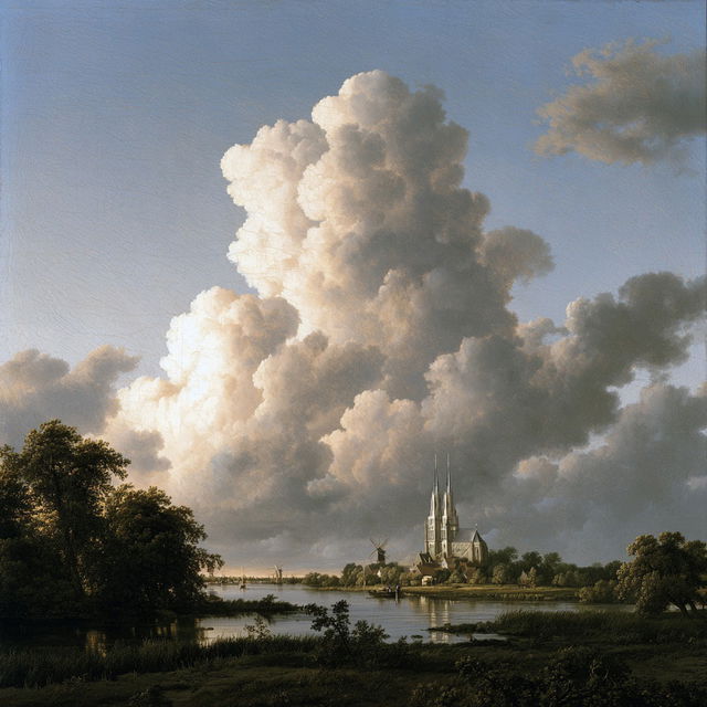 Salomon van Ruysdael style, Midjourney V8.2, render 3 of 4