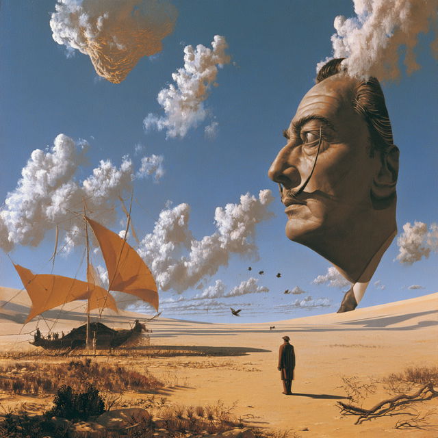 Salvador Dali style, Midjourney V8.2, render 2 of 4