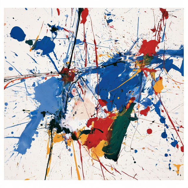 Sam Francis style, Midjourney V8.2, render 3 of 4