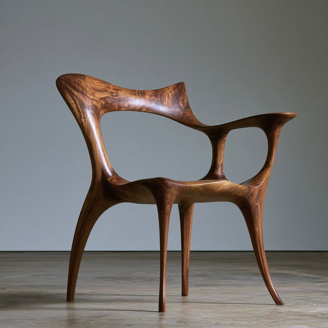 Sam Maloof style, Midjourney V8.2, render 1 of 4