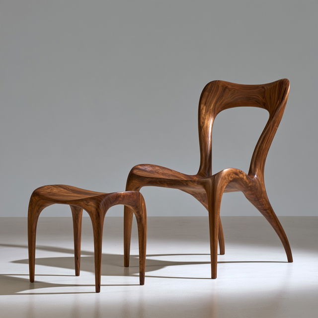 Sam Maloof style, Midjourney V8.2, render 4 of 4