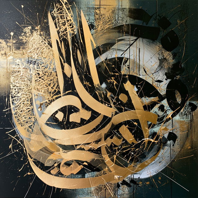 Sama Calligraphy style, Midjourney V8.2, render 4 of 4