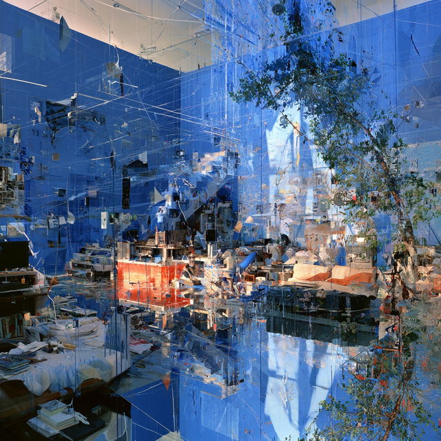 Sarah Sze style, Midjourney V8.2, render 2 of 4