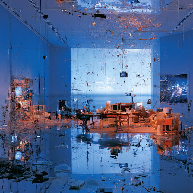 Sarah Sze style, Midjourney V8.2, render 3 of 4