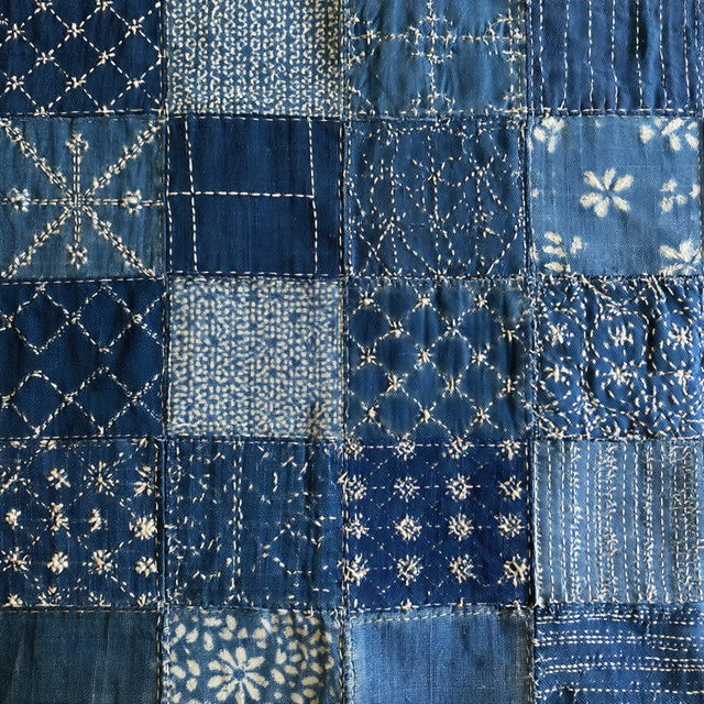 Sashiko style, Midjourney V8.2, render 1 of 4