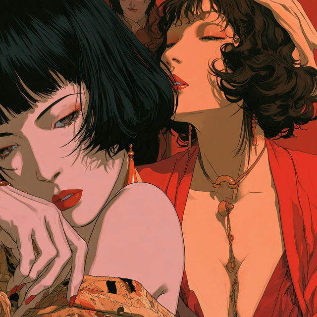 Satoshi Kon style, Midjourney V8.2, render 2 of 4