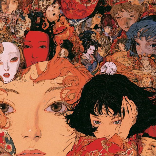 Satoshi Kon style, Midjourney V8.2, render 1 of 4