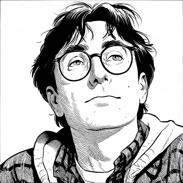Scott McCloud style, Midjourney V8.2, render 1 of 4