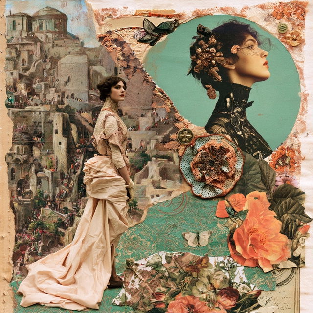 Scrapbooking style, Midjourney V8.2, render 1 of 4