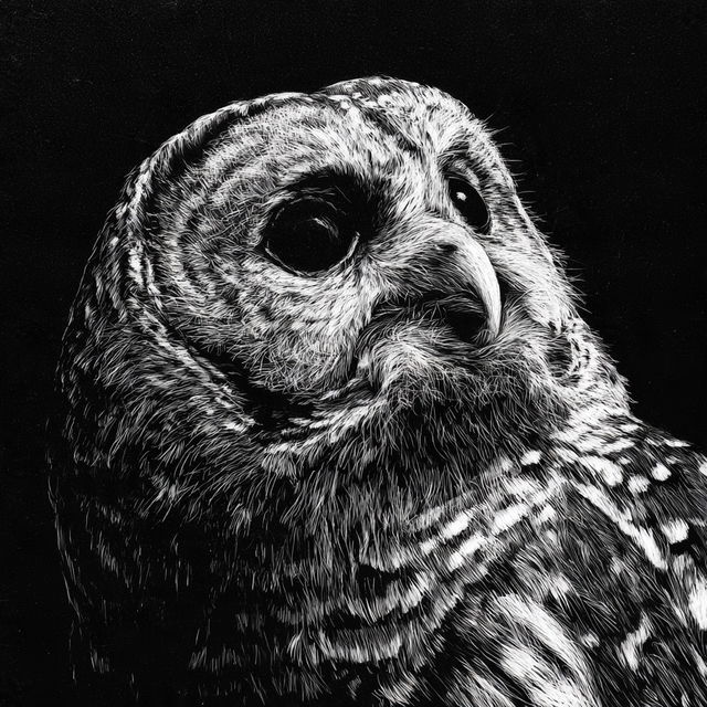 Scratchboard art style, Midjourney V8.2, render 1 of 4