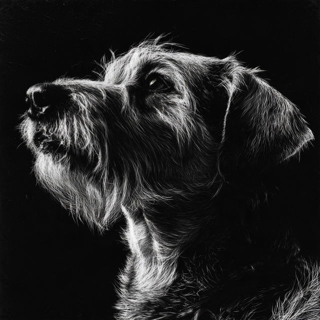Scratchboard art style, Midjourney V8.2, render 4 of 4
