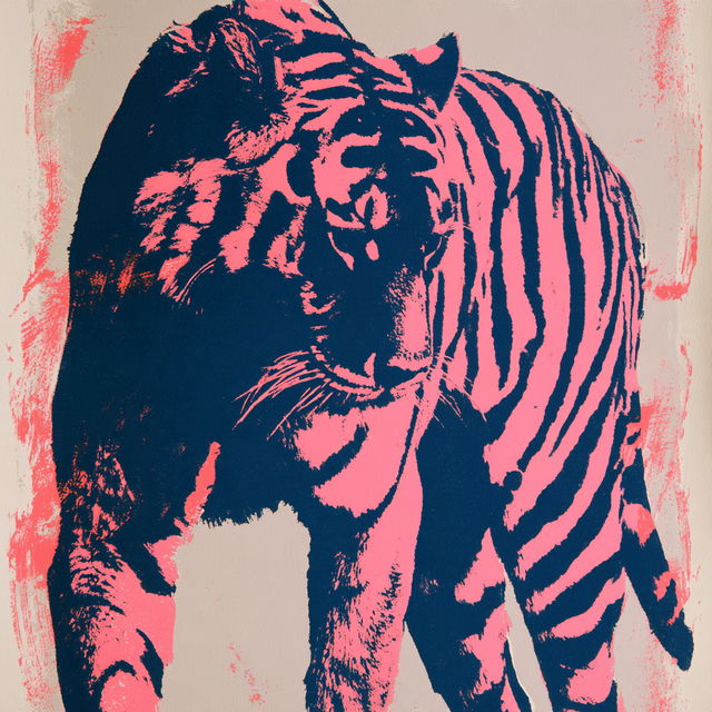 Screenprint style, Midjourney V8.2, render 2 of 4