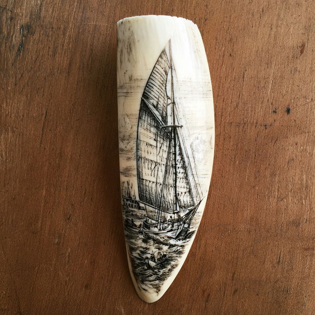 Scrimshaw style, Midjourney V8.2, render 3 of 4
