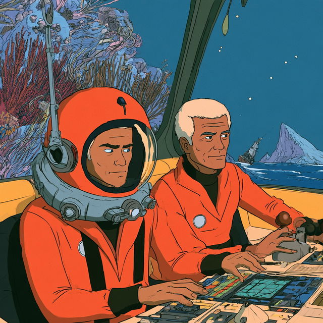Sealab 2021 style, Midjourney V8.2, render 3 of 4