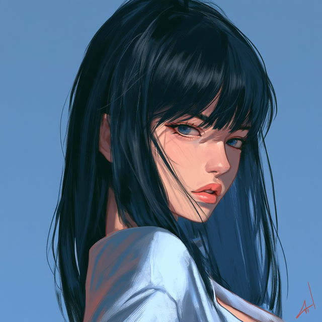 Semi-realistic anime style style, Midjourney V8.2, render 1 of 4