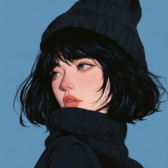 Semi-realistic anime style style, Midjourney V8.2, render 4 of 4