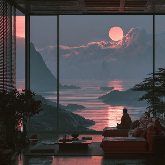 Serene atmosphere style, Midjourney V8.2, render 2 of 4