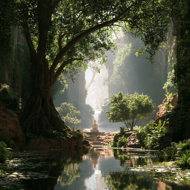 Serene atmosphere style, Midjourney V8.2, render 4 of 4
