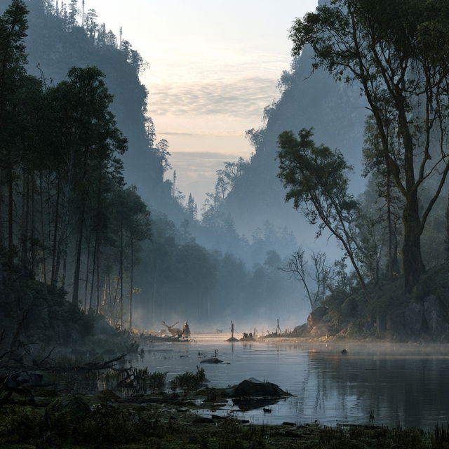 Serene atmosphere style, Midjourney V8.2, render 3 of 4