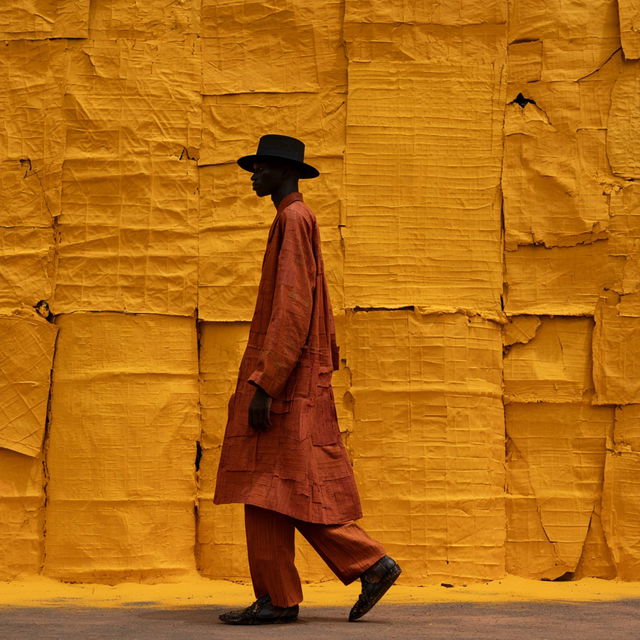 Serge Attukwei Clottey style, Midjourney V8.2, render 2 of 4