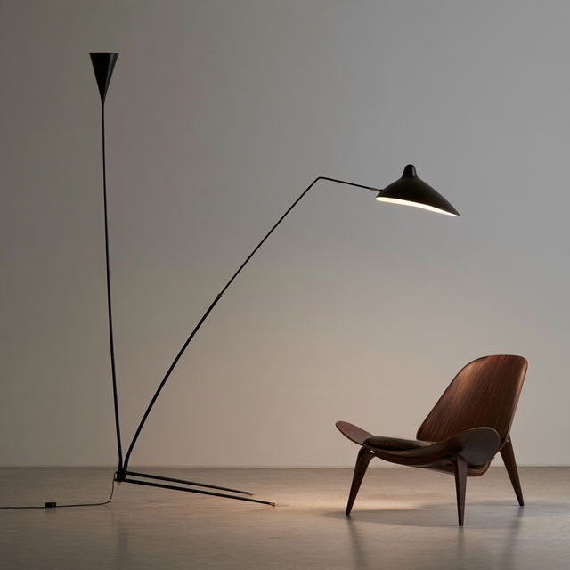 Serge Mouille style, Midjourney V8.2, render 1 of 4