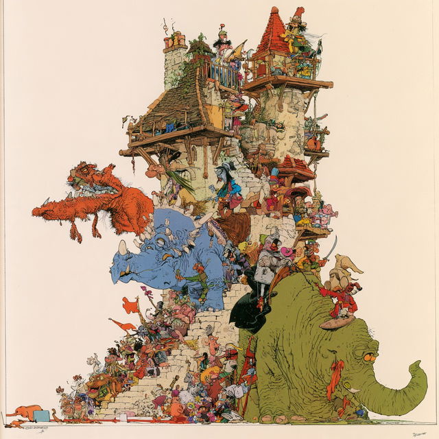 Sergio Aragones style, Midjourney V8.2, render 1 of 4