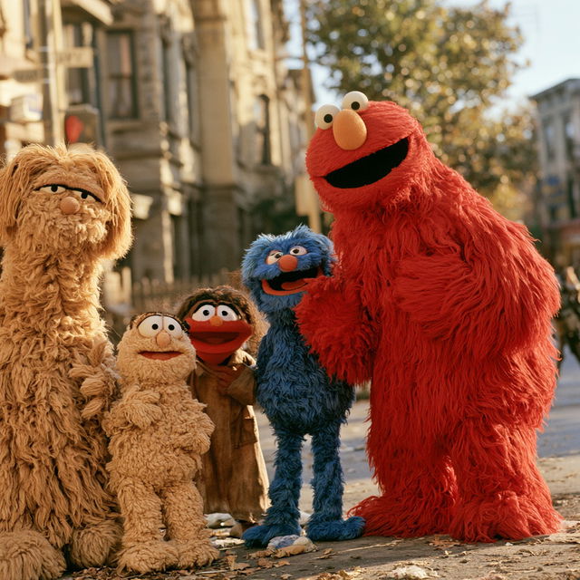 Sesame Street style, Midjourney V8.2, render 2 of 4