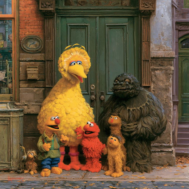Sesame Street style, Midjourney V8.2, render 4 of 4