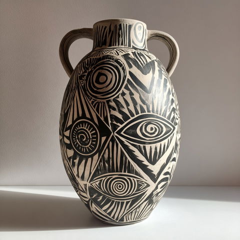 Sgraffito style (Techniques), Midjourney V8.2