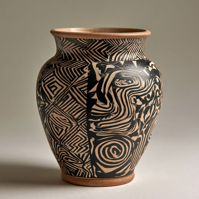 Sgraffito style, Midjourney V8.2, render 3 of 4