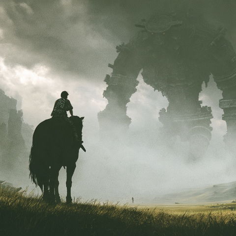 Shadow of the Colossus style (Genres), Midjourney V8.2