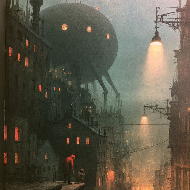 Shaun Tan style, Midjourney V8.2, render 4 of 4