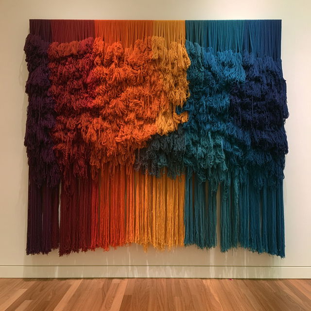 Sheila Hicks style, Midjourney V8.2, render 2 of 4