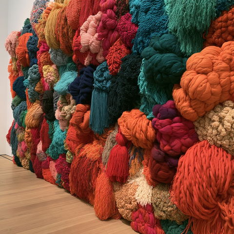 Sheila Hicks style (Various), Midjourney V8.2