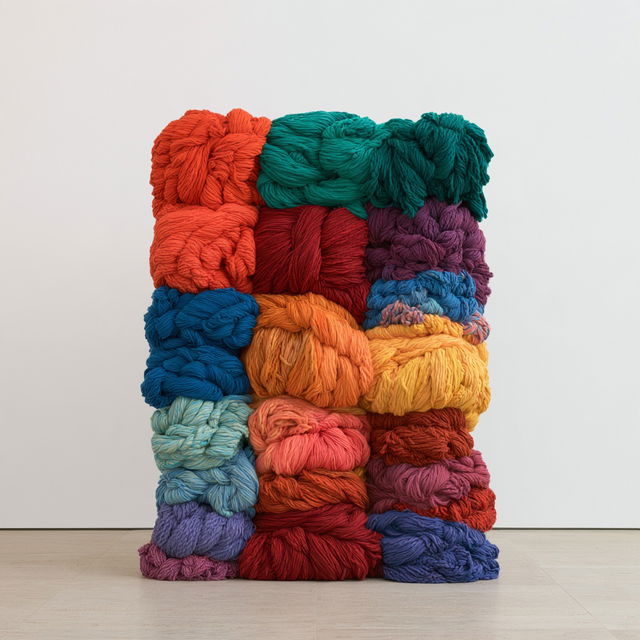 Sheila Hicks style, Midjourney V8.2, render 4 of 4