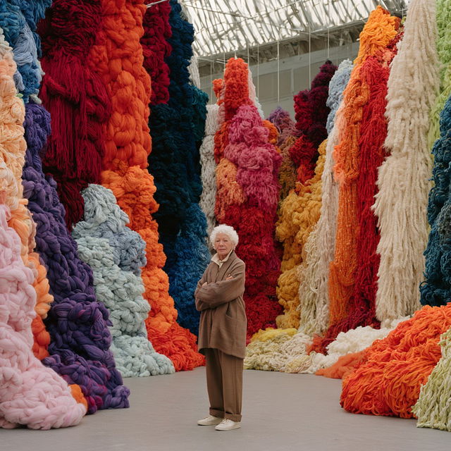 Sheila Hicks style, Midjourney V8.2, render 3 of 4