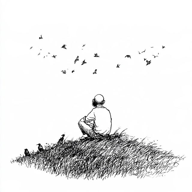 Shel Silverstein style, Midjourney V8.2, render 4 of 4