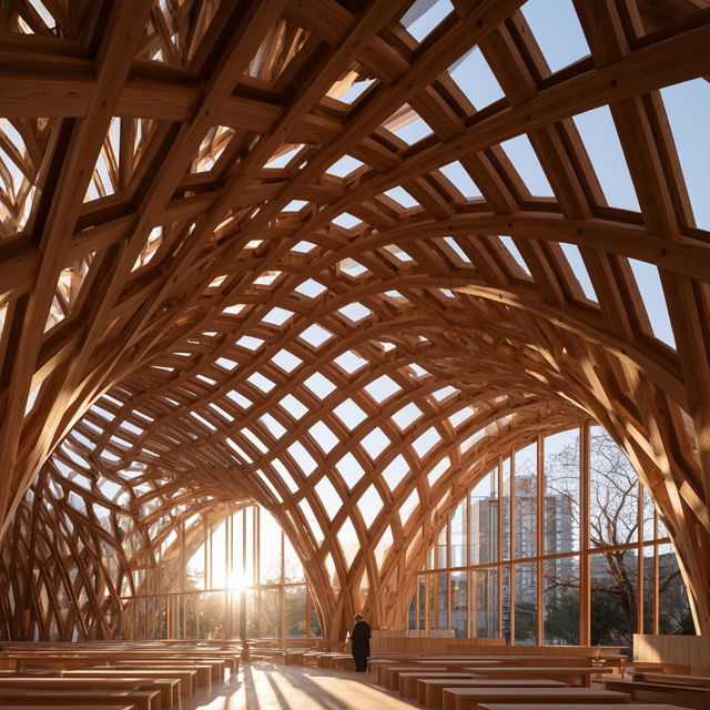 Shigeru Ban style, Midjourney V8.2, render 3 of 4