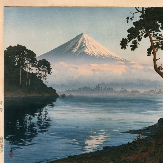 Shin hanga style, Midjourney V8.2, render 2 of 4