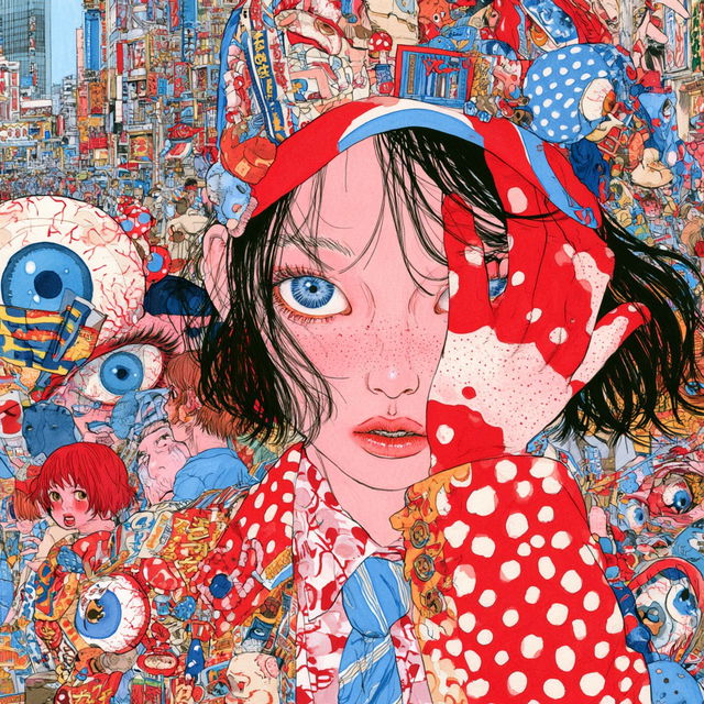 Shintaro Kago style, Midjourney V8.2, render 3 of 4