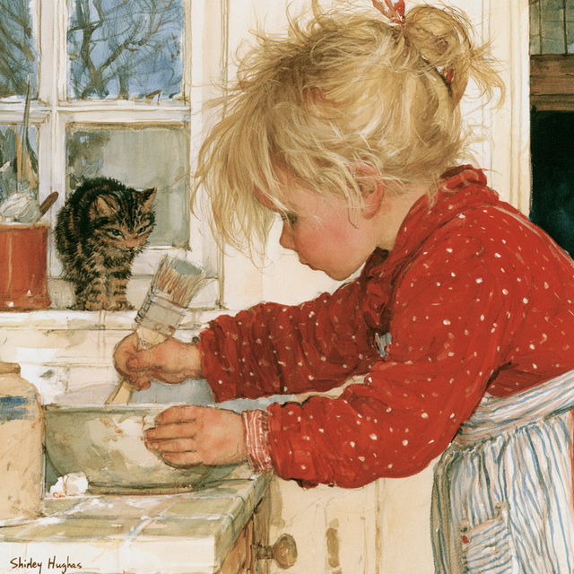 Shirley Hughes style, Midjourney V8.2, render 3 of 4