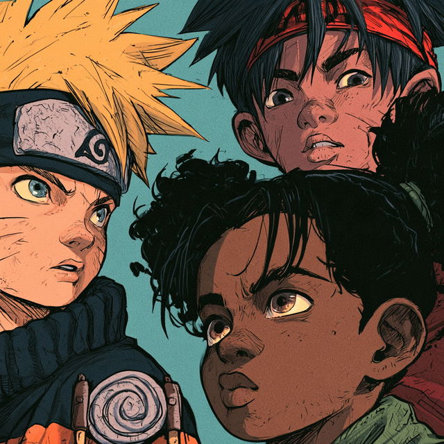 Shonen anime style style, Midjourney V8.2, render 1 of 4