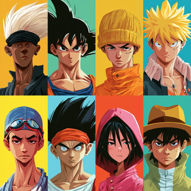 Shonen anime style style, Midjourney V8.2, render 3 of 4
