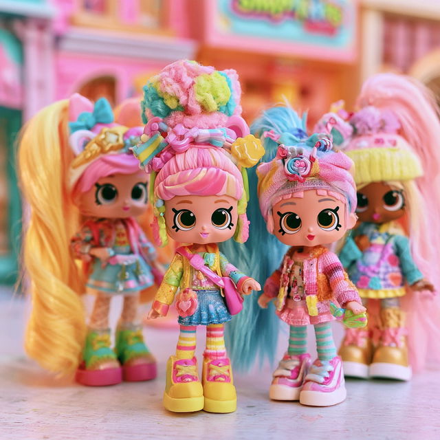 Shopkins Shoppies style, Midjourney V8.2, render 2 of 4