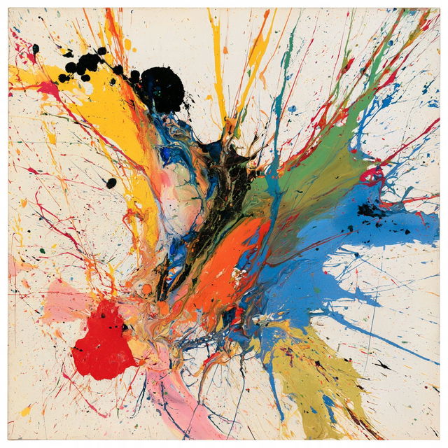 Shozo Shimamoto style, Midjourney V8.2, render 3 of 4