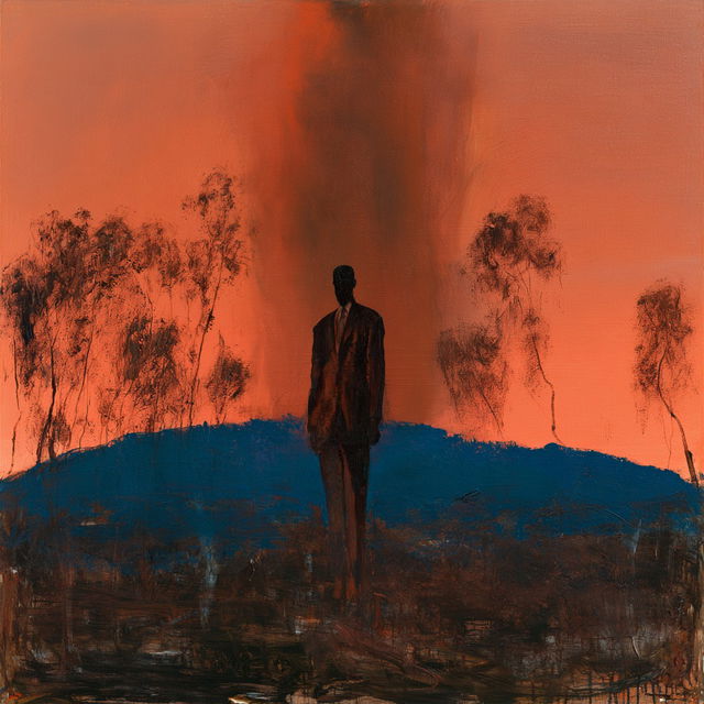 Sidney Nolan style, Midjourney V8.2, render 3 of 4