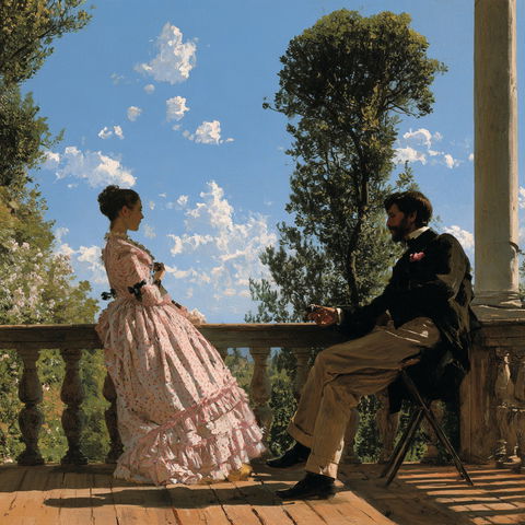 Silvestro Lega style (Painters), Midjourney V8.2
