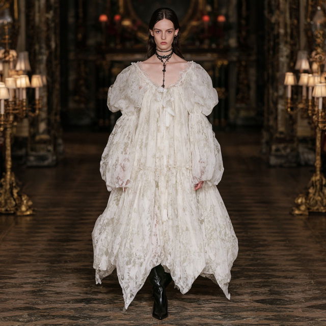 Simone Rocha style, Midjourney V8.2, render 3 of 4