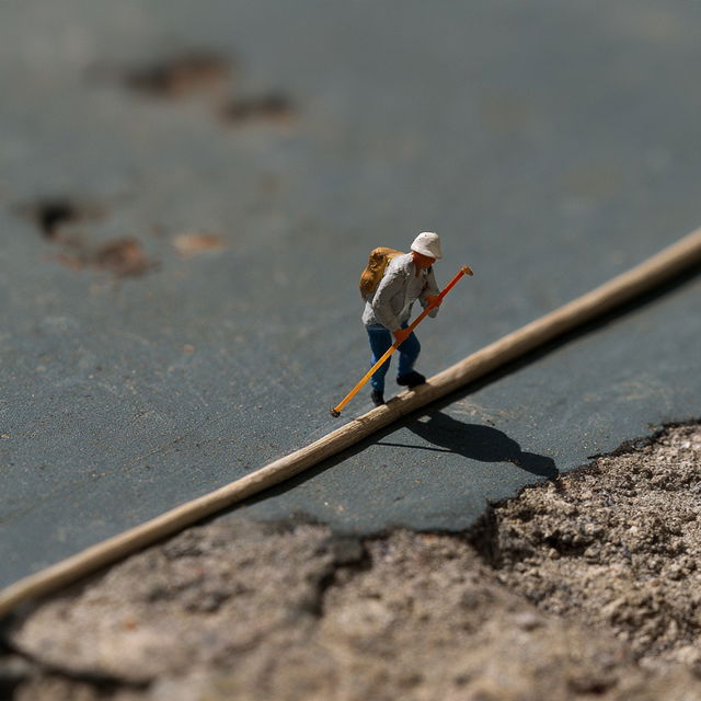 Slinkachu style, Midjourney V8.2, render 2 of 4